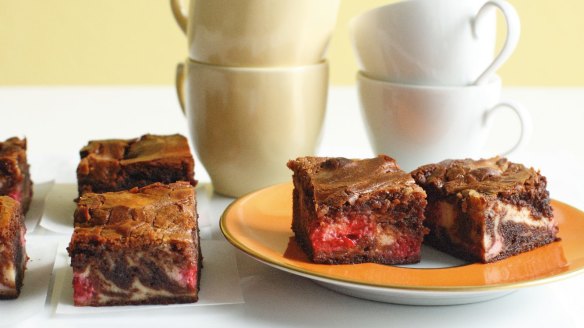 Raspberry cheesecake brownies.