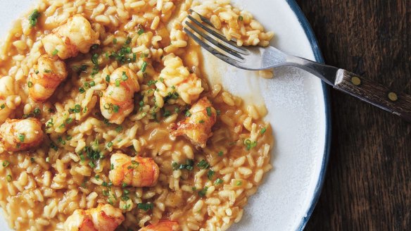 Perfectly silky prawn risotto from Justine Schofield's Simple Every Day.