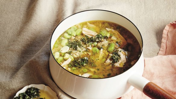 This broth is a lovely way to celebrate spring. 