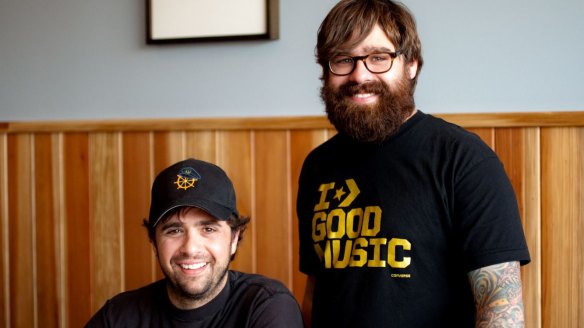 Los Angeles chefs Jon Shook (left) and Vinny Dotolo.
