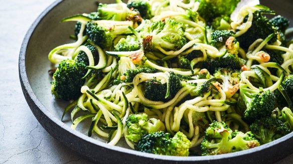 Broccoli zucchini fry-up.