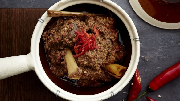 Beef rendang made with oyster blade.