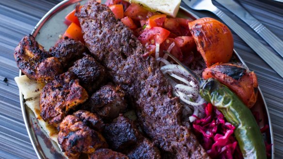 A mixed shish plate from New Star Kebab.