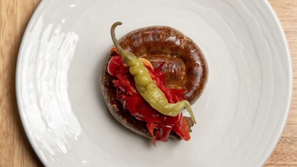 House-made chorizo with marinated capsicum.