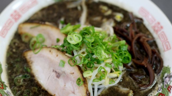 The black garlic tonkotsu ramen at Ramen O-san.