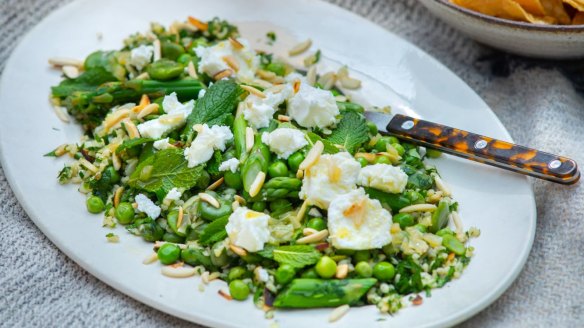 Julia Busuttil Nishimura's spring tabbouleh with preserved lemon dressing. 