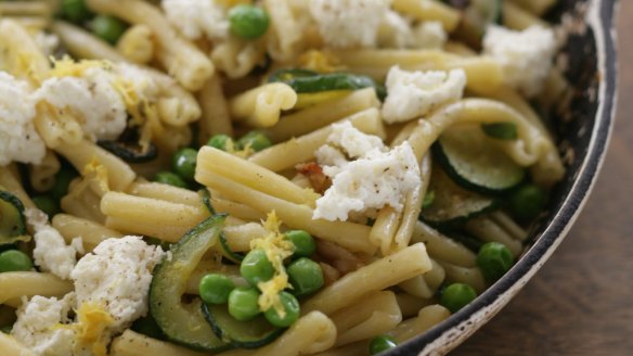 Vegetarian pasta for spring.