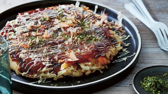 You can add just about anything to this Japanese savoury pancake.