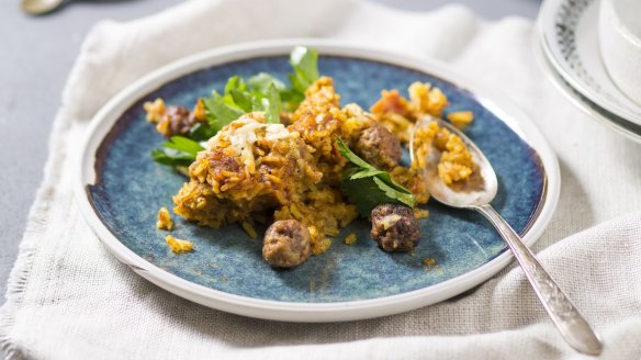 Maltese-style baked rice. 