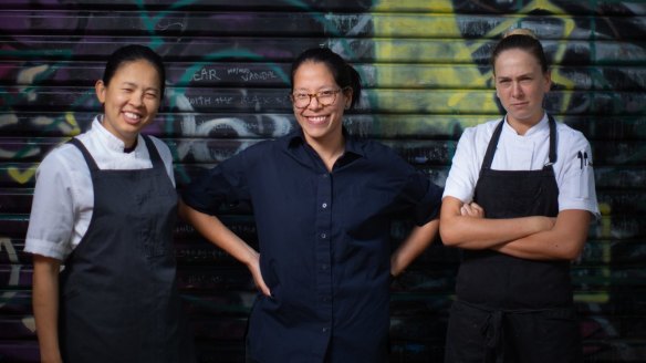 From left: Thi Le, Jia-Yen Lee and Georgina Dent from Anchovy.