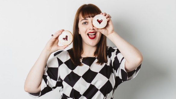 Queen of tarts: Charlotte Ree with shortbread jam tarts from her new book.