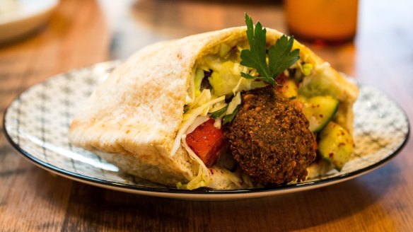 Falafel pita pocket.