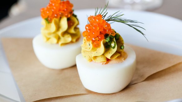 Devilled eggs at Cafe Paci.