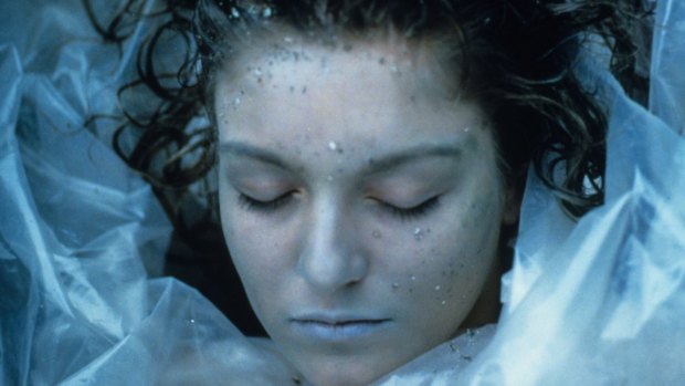 'She's dead; wrapped in plastic': murdered prom queen Laura Palmer in 1990.