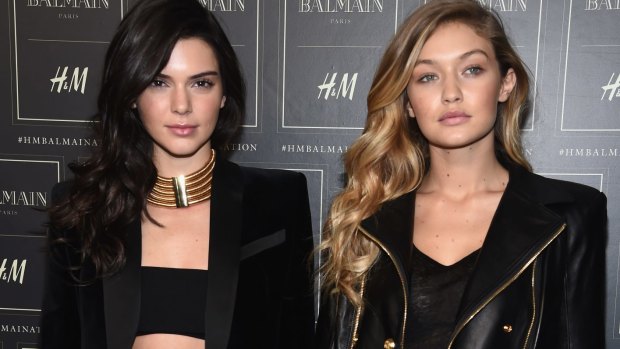 Hype: Models Kendall Jenner (L) and Gigi Hadid attend the BALMAIN X H&M Collection Launch in New York City.  
