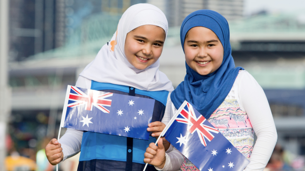 The original image used in the controversial billboard was taken at Docklands on Australian Day 2016, and featured on the Victorian government website. 