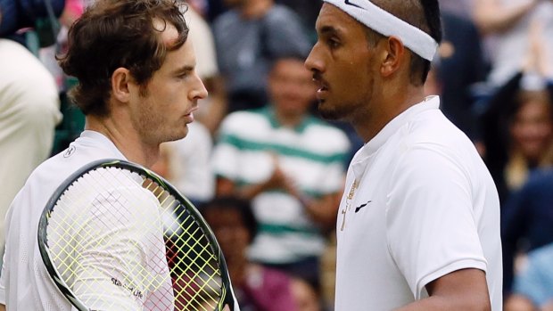 Understanding: Nick Kyrgios and Andy Murray after the Scot's win at Wimbledon last year.