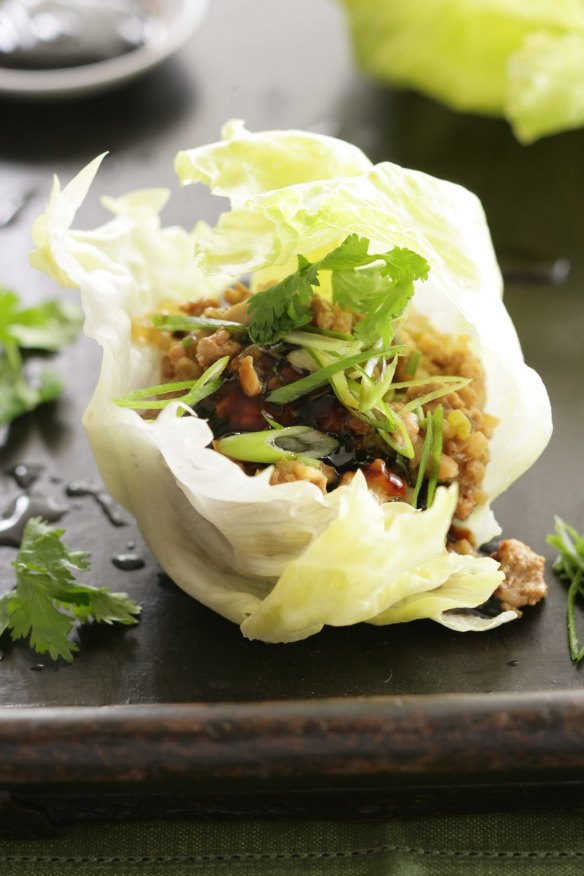 Chicken sang choy bao lettuce cups.