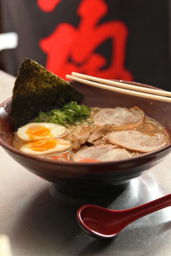 Tonkotsu ramen at Gumshara Ramen.