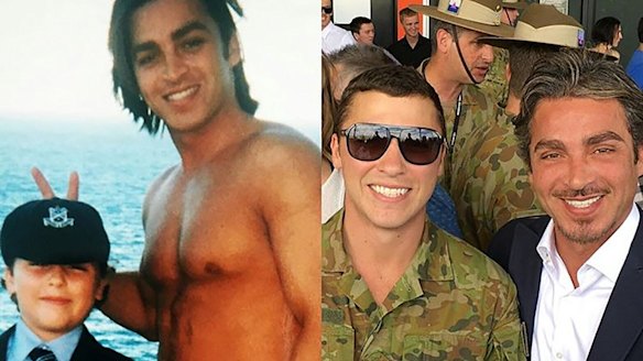 Daniel Ibrahim with his father John. 