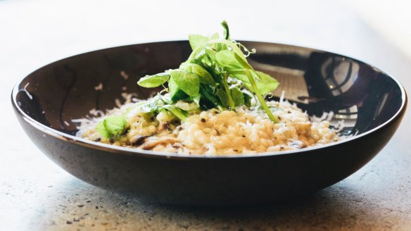 Mushroom risotto with porchini, parmesan and truffle oil.