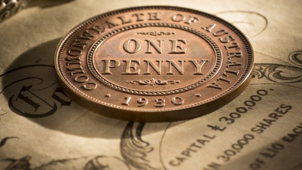 The rare 1930 penny coin.