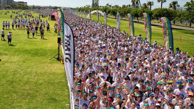 More than 18,000 turned out in Perth on Sunday for the annual Color Run.