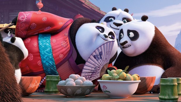 A scene from "Kung Fu Panda 3".