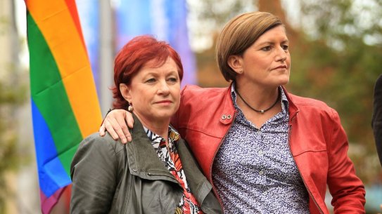 Christine Forster (right), and Virginia Edwards.