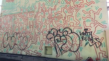 Collingwood S Keith Haring Mural Victim Of Third Graffiti Attack