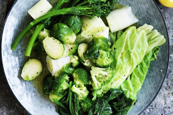 Neil Perry's Boiled mixed greens with olive oil and lemon
Recipe for Good Food, 28 June 2016
Stylist Hannah Meppem