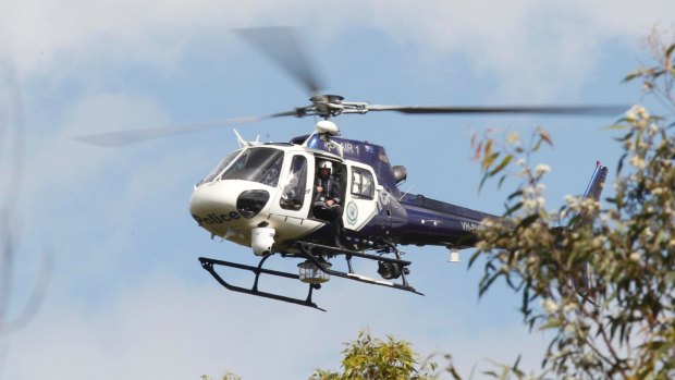 The police helicopter assisted with the search for two of the teens.