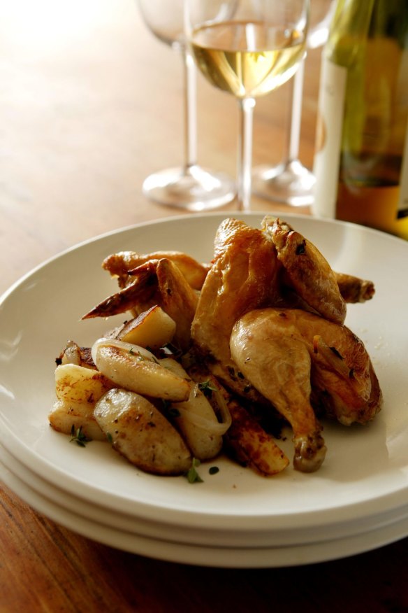 Chardonnay and chicken is a classic combo.