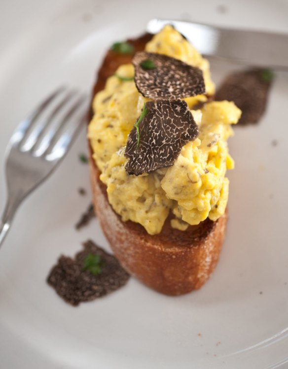 Truffles are good friends with eggs.