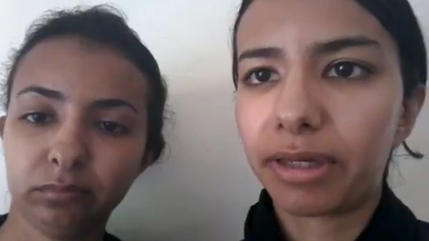 Ashwaq and Areej al-Harby, Saudi teenagers who tried to flee their family alleging they were abused.