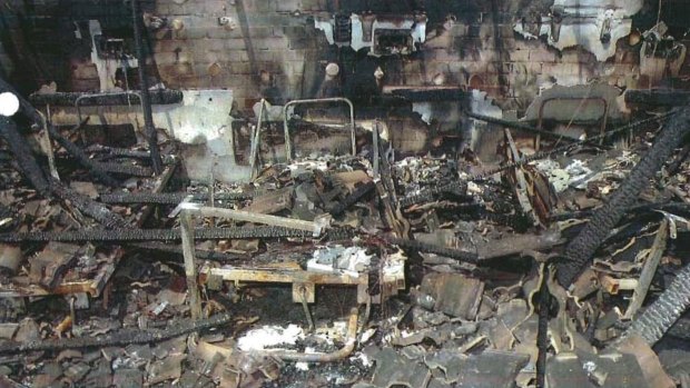 Images of the aftermath of the Quakers Hill Nursing Home fire in November 2011.