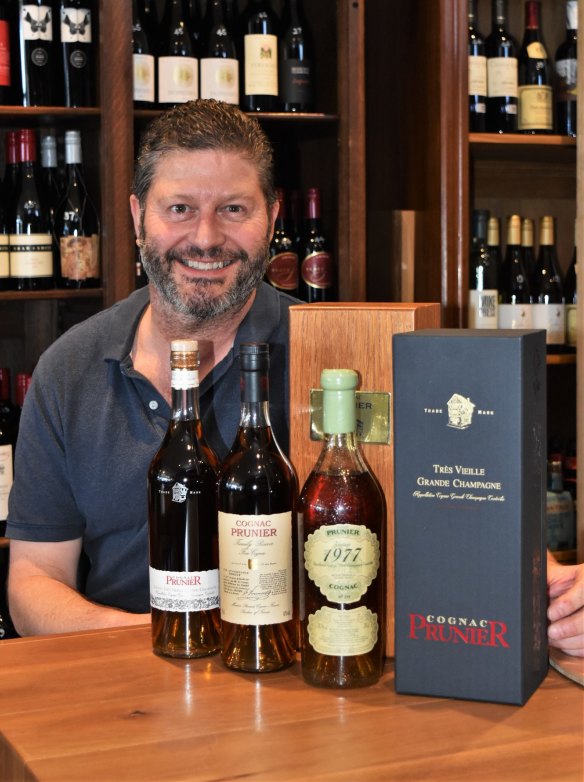 Wine Domaine owner Dale Cooper imports a selection of Prunier cognacs.