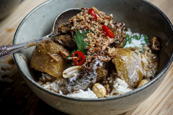 Beef cheek massaman curry.