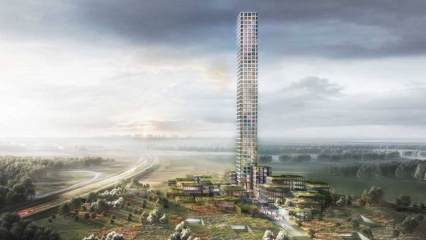 An artist's impression of the tower, which will be 320 metres high.