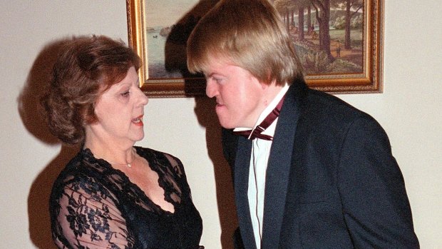Ingrid Pickering and her son Michael before his school graduation. Non-government disability groups would not take Michael because his behaviour was too extreme.