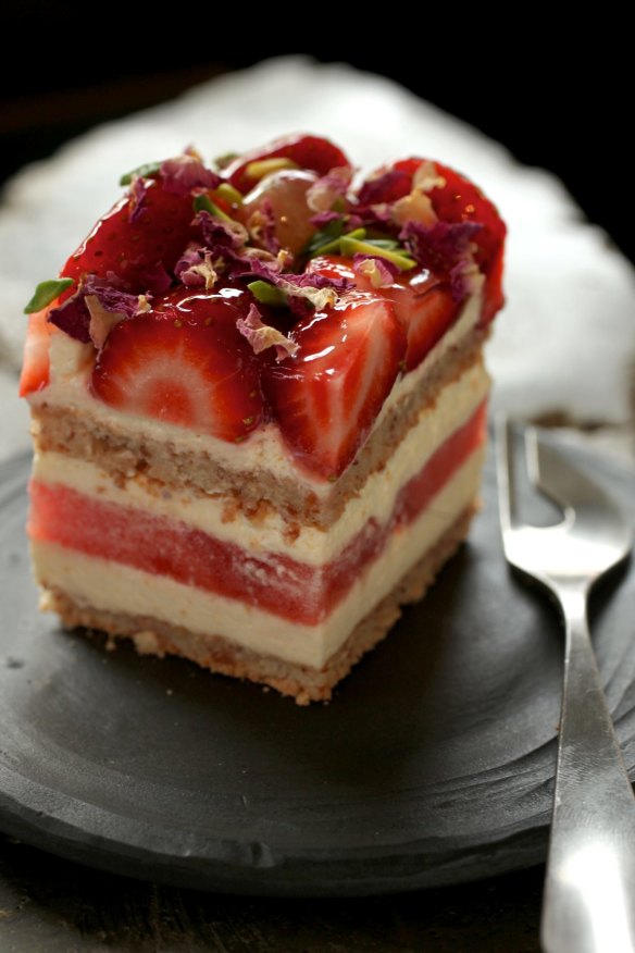 Black Star Pastry's strawberry watermelon cake.