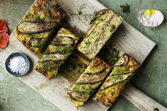 This updated zucchini slice is heavy on the bacon.