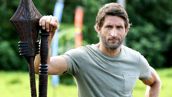 Host Jonathan LaPaglia on the set of <i>Australian Survivor</i>.