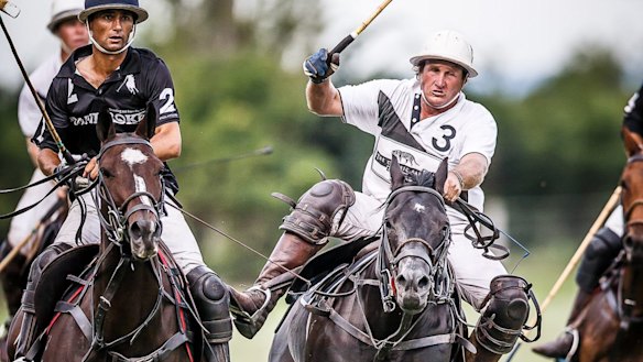 Former Australia polo captain Andrew Williams (in white).