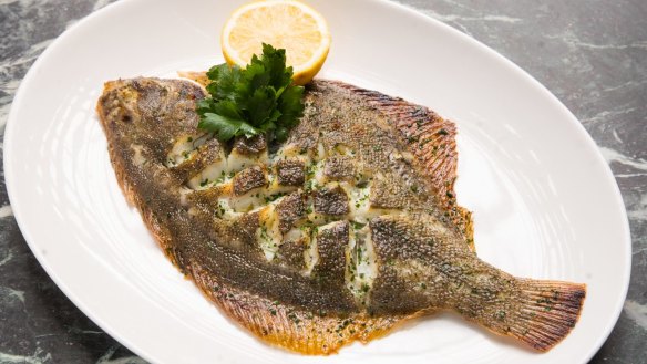 Flounder, simply cooked and served with salad and fries (not pictured).