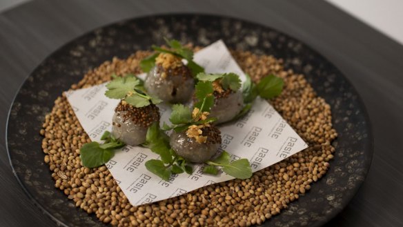Everybody's favourite: Smoked trout tapioca dumplings are squishy, nutty and moreish.