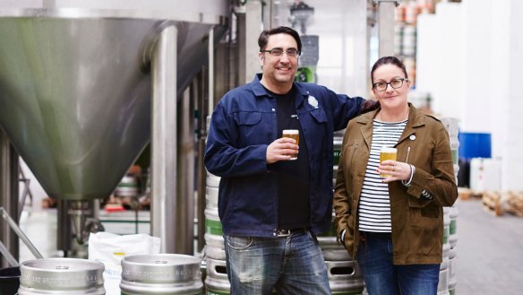 Alex Troncoso and Annie Clements, from Lost and Grounded brewery in Bristol.