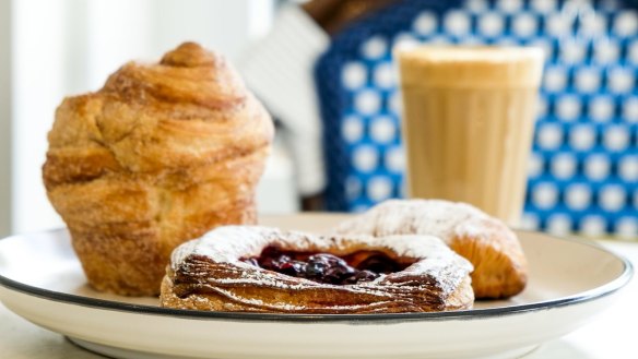 Coffee and pastries at Bar Lucio in Kensington.