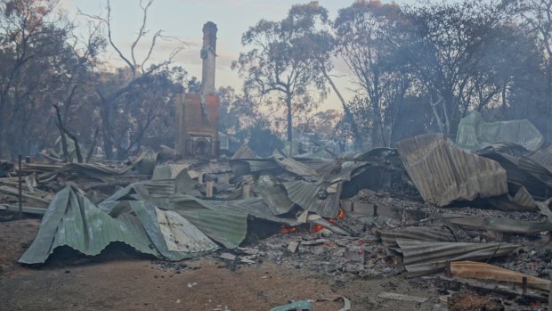 The aftermath of the Crib Point fire.