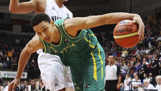 Superstar in the making: Ben Simmons in action for the Boomers.